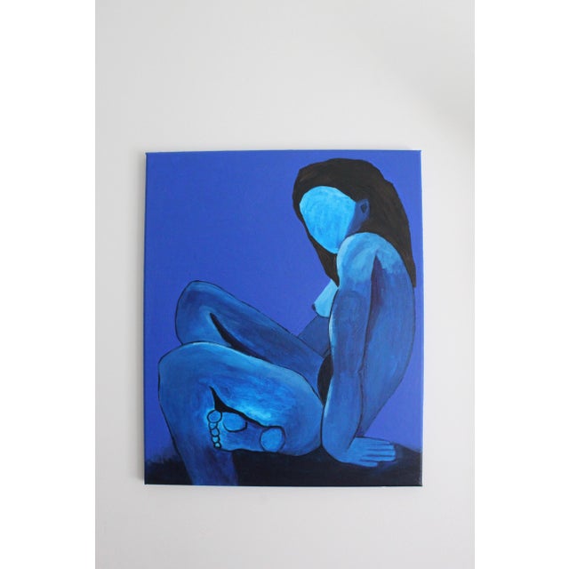 Bodasca, Blue Woman on Canvas, 2025, Acrylic on Canvas For Sale - Image 16 of 16