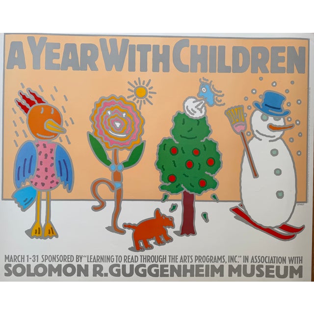 Seymour Chwast, A Year with Children Guggenheim Museum Exhibition Poster, 1985, Print For Sale - Image 10 of 12
