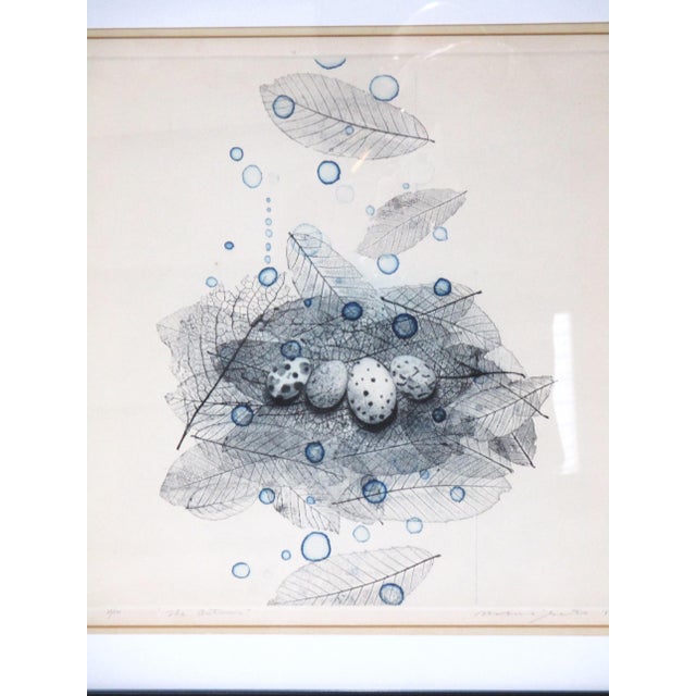 Mid 20th Century Nobuo Sato Japanese Etching 1968 " the Autumm" Artist Signed 35/100i For Sale - Image 5 of 9