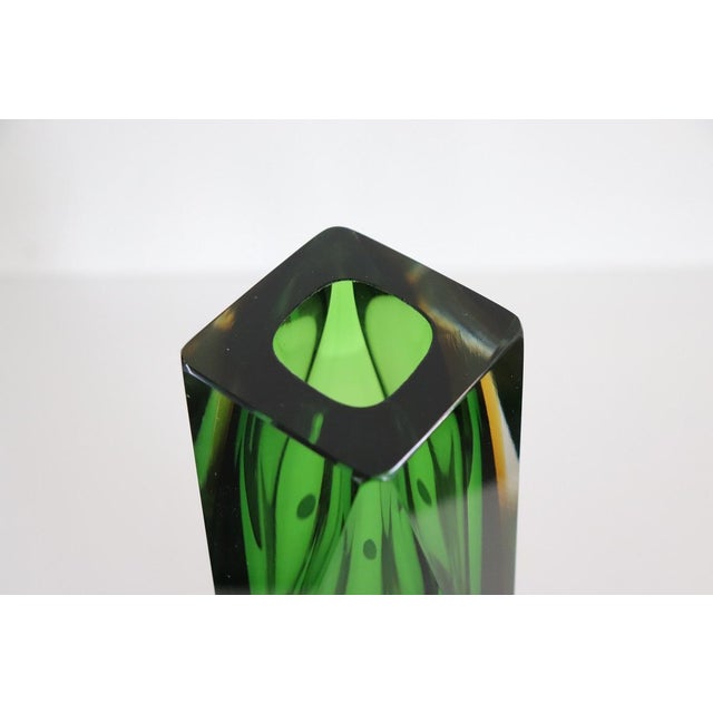 Green Murano Glass Vase by Flavio Poli for A. Mandruzzato, 1960s For Sale - Image 4 of 10