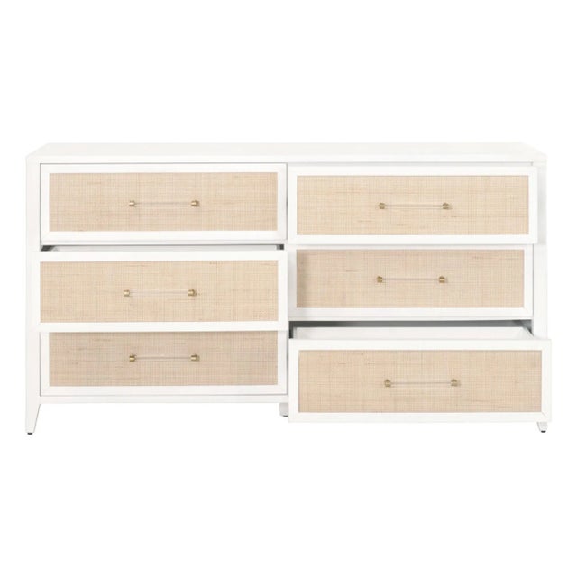Contemporary Holland Rattan 6-Drawer Double Dresser For Sale - Image 3 of 6