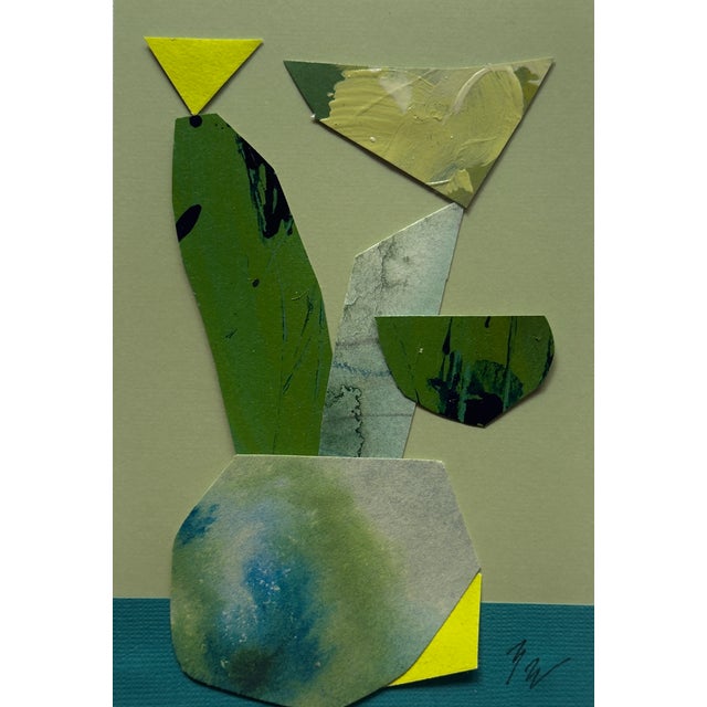 "Petal 4" Original Mixed-Media Collage on Paper by Zac Woodiel For Sale In Little Rock - Image 6 of 10