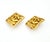 Contemporary Chanel Vintage Gold Plated CC Filigree Rectangle Clip on Earrings, A Pair For Sale - Image 3 of 6