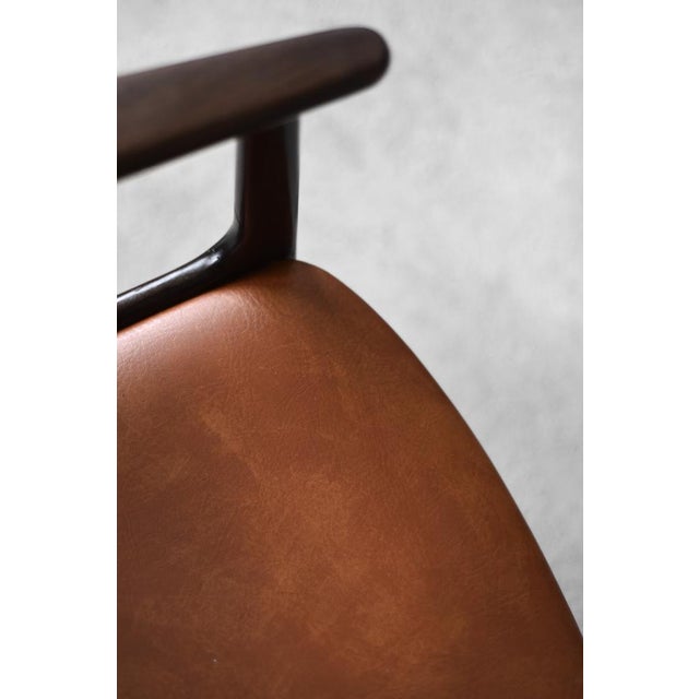Mid-Century Scandinavian Modern Mahogany Office Chair, 1960s For Sale - Image 4 of 16