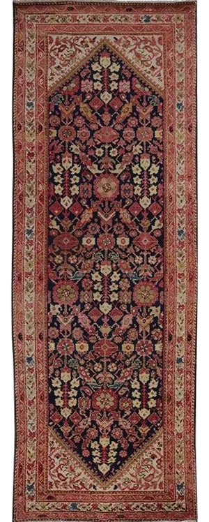 1920s Vintage Persian Hamedan Area Rug