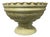 Vintage-Style Scalloped Celadon Pedestal Bowl – 11" Textured Ceramic Compote For Sale
