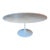 Authentic Eero Saarinen for Knoll Oval Tulip Dining Table, White For Sale