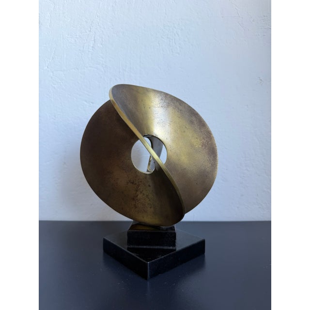 Bronze Brazilian Organic Modern Abstract Sculpture on Granite Base, 1980s For Sale - Image 8 of 13