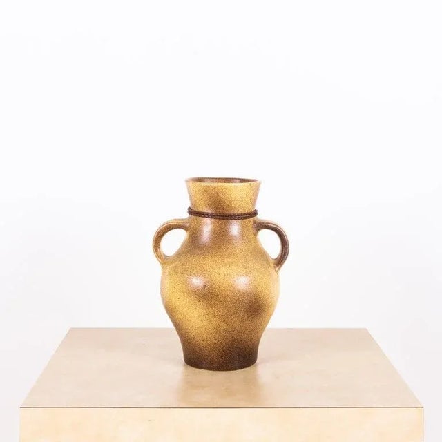 Beige French 60's Glazed Ceramic Vase by Max Idlas For Sale - Image 8 of 8