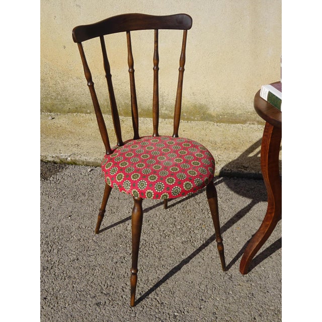 Wood and Fabric Chairs, Set of 2 For Sale - Image 4 of 18