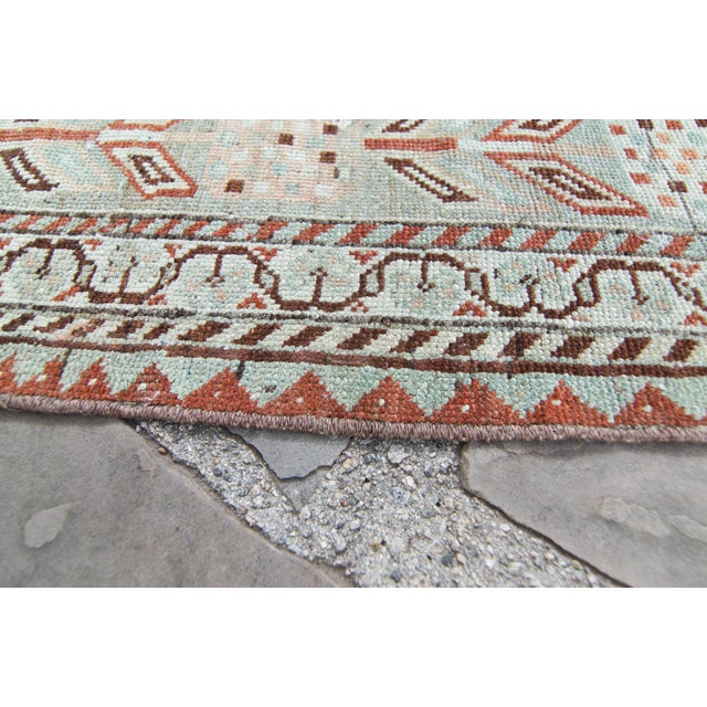 1920s Vintage Caucasian Karabagh Vase Wool Pile Handwoven Rug For Sale - Image 9 of 11