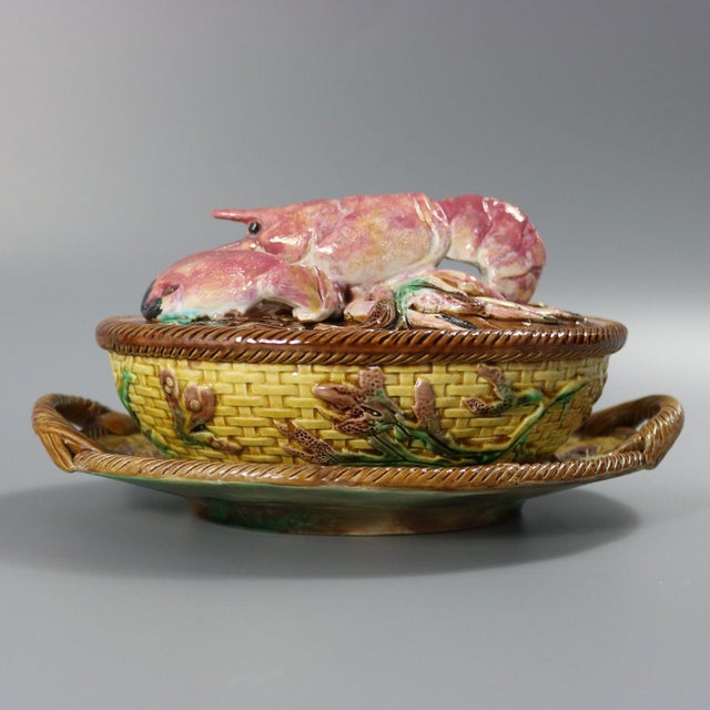 George Jones Majolica Lobster Dish For Sale - Image 15 of 18