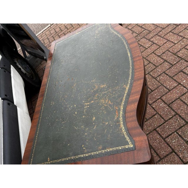 Sheraton Revival Serpentine Front Mahogany Console Table For Sale - Image 5 of 10