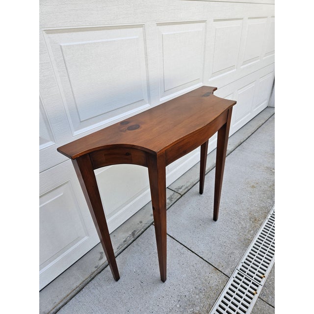 Cushman of Vermont Federal Style Pine Shop Original Console Table For Sale - Image 4 of 11