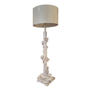 1990s Porcelain Lotus Floor Lamp For Sale