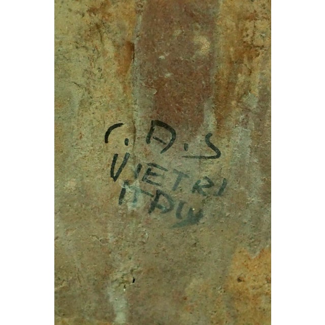 Antique Wall-Mounted Majolica Ceramic Planter with Amalfi View by Solimene, 1890s For Sale - Image 13 of 15