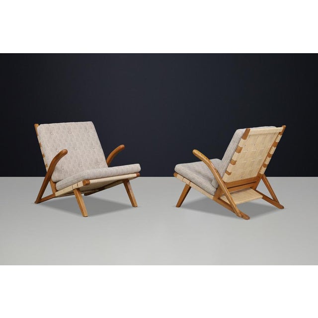 Wood Sculptural Oak Lounge Chairs, Europe, 1960s, Set of 2 For Sale - Image 7 of 14