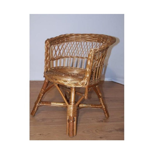 1960s Rattan Children's Armchair, 1960s For Sale - Image 5 of 5