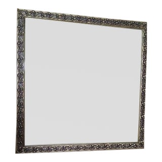 Late 20th Century Silver Wooden Gilt Frame Mirror For Sale