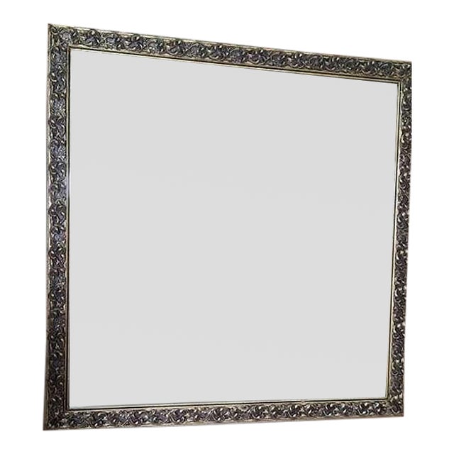 Late 20th Century Silver Wooden Gilt Frame Mirror For Sale