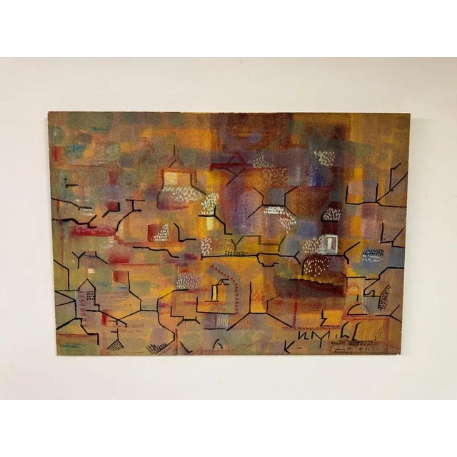 Gabriele Dali, Abstract Composition, 1980s, Painting on Board For Sale - Image 6 of 9