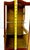 Antique Tabletop Hand-Painted, Fabric-Lined Display Cabinet With Glass Shelves For Sale - Image 12 of 12