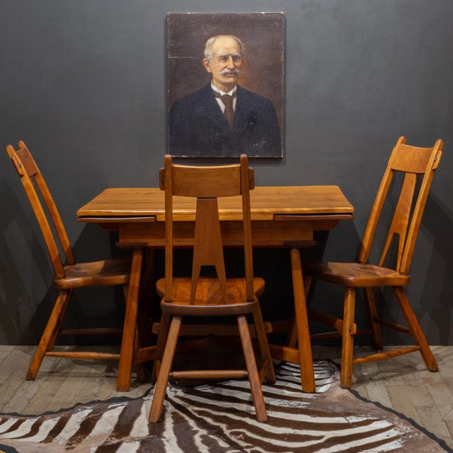 ABOUT Authentic 1930s "Colonist Craft" dining set manufactured by the renowned Sikes Company. This dining set bridges...
