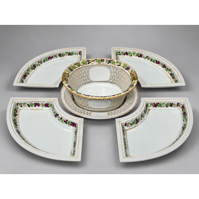 Chinese Export Reticulated Porcelain Dessert Service, Circa 1800 This refined Chinese Export porcelain dessert service was...