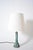 Pair of turquoise and brown lamps. Height: 23 cm - 9.06 in Diameter: 10 cm - 3.94 in Height with lampshade: 50 cm - 19.69...
