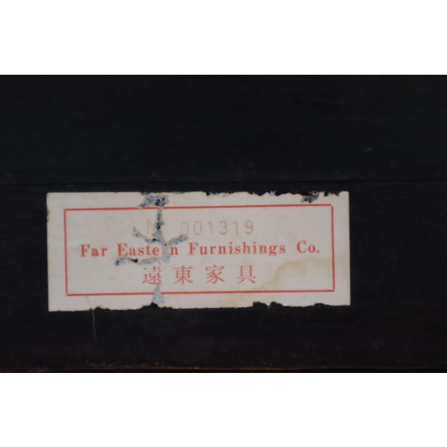 Vintage Far Eastern Furnishings Chinese Red Lacquer Court-Ladies Low Table Bench For Sale - Image 18 of 18