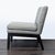 Modern West Elm Modern Gray Leather Slipper Chair With Dark Wood Legs For Sale - Image 3 of 6