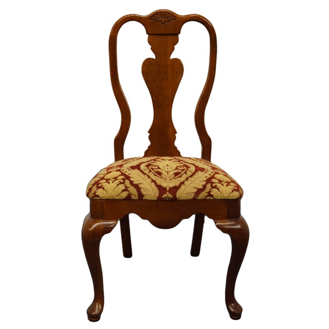 High End Solid Cherry Traditional Queen Anne Style Splat Back Dining