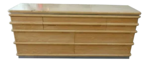 Jay Spectre for Century Furniture Limed Oak 7 Drawer Credenza of Chest