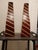 Mid-Century Modern F-006 Pair of Mid-Century Modern Abstract Carved Bamboo Sculptures in Oxblood For Sale - Image 3 of 6