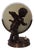 Antique Angel Slhouette Table Lamp with Brass Base, 1920 For Sale