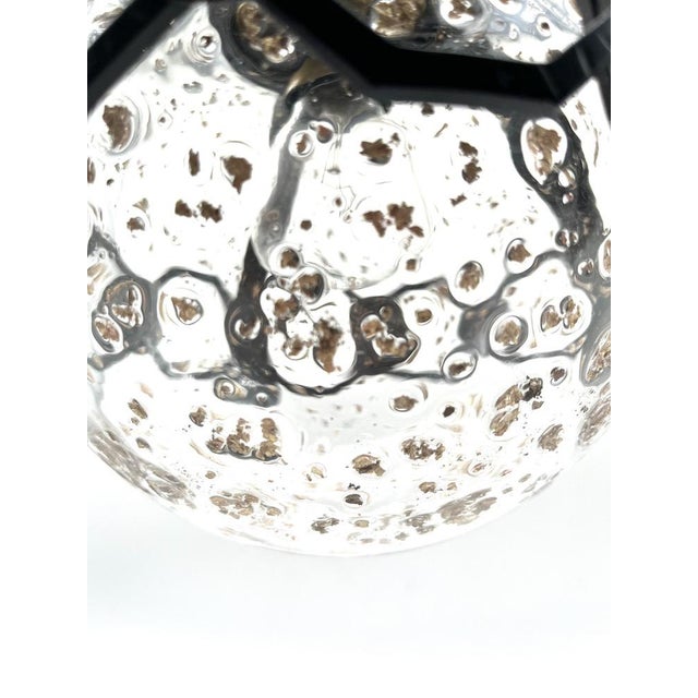 Mid-Century Murano Cage Lamps in Bullicante Glass with 24k Gold Dust and Wrought Iron from Seguso, 1960s, Set of 2 For Sale - Image 13 of 18