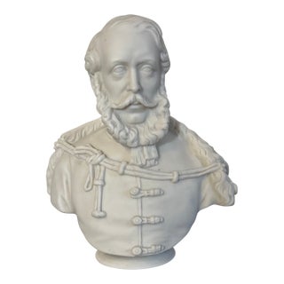 Antique 19th Century English Copeland Parian Porcelain Portrait Bust of a Victorian Bearded Gentleman For Sale