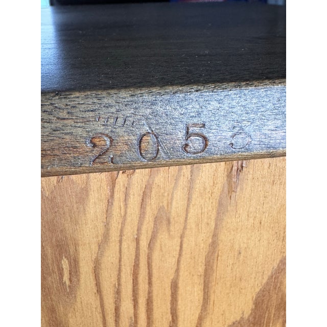 Vintage Cushman Maple 3-Drawer Dresser – Olive Green & Walnut Finish For Sale - Image 11 of 11