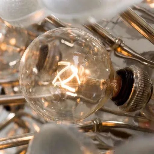 Convex Glass Sputnik Zeppelin Chandelier For Sale In New York - Image 6 of 8