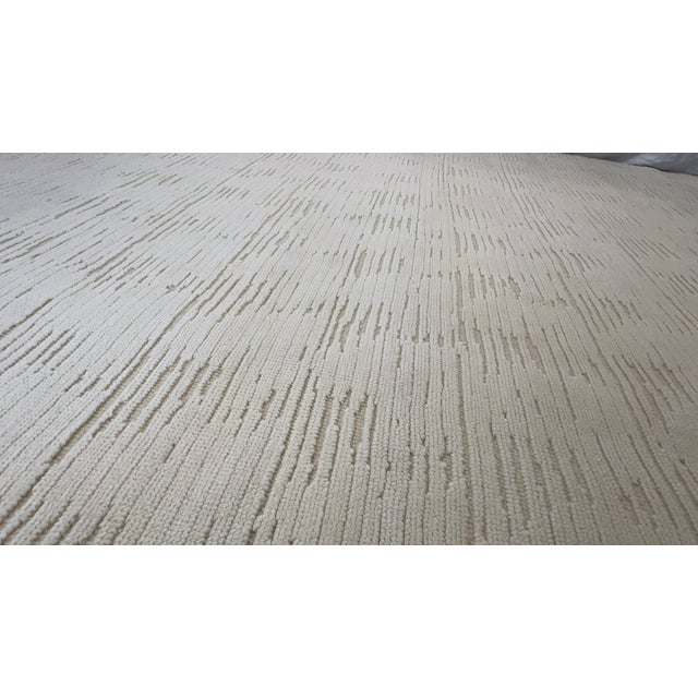 RH Restoration Hardare Meryem Hand-Knotted Wool Rug — 10' × 14' Ivory | New Zealand Wool | High-Low Textural Pile Staging...