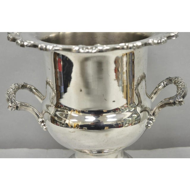 Vintage Oneida Silver Plated Trophy Cup Urn Champagne Chiller Bar Ice Bucket For Sale - Image 13 of 16