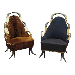 Great Antique Horn Chairs, Austria Ca. 1870