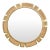 Matthew Izzo Home Sunday Round Framed Rattan Wall Mirror For Sale
