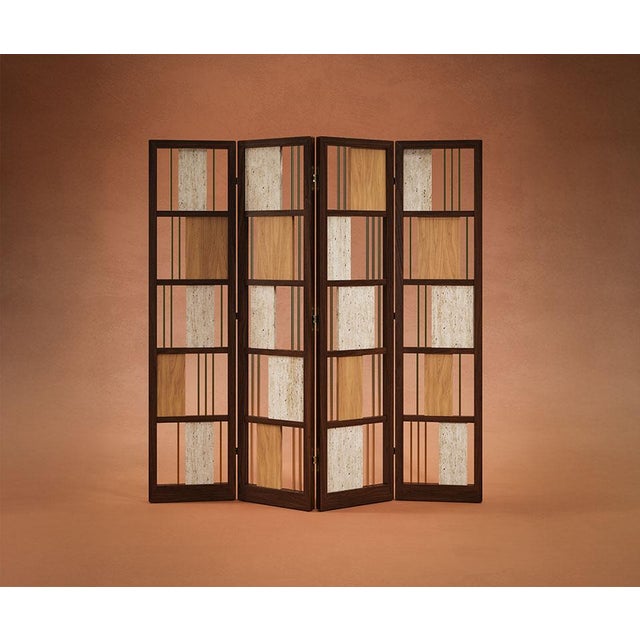 Wood Wordsworth Folding Screen from Wood Tailors Club For Sale - Image 7 of 10