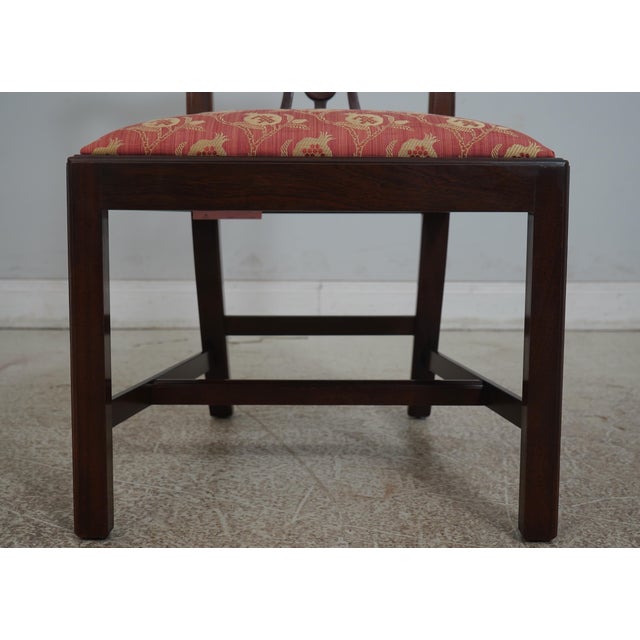 Set of 10 Henkel Harris Model 115 Mahogany Dining Room Chairs For Sale - Image 12 of 18