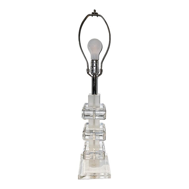 Mid-Century Modern Acrylic Table Lamp by Marlee For Sale