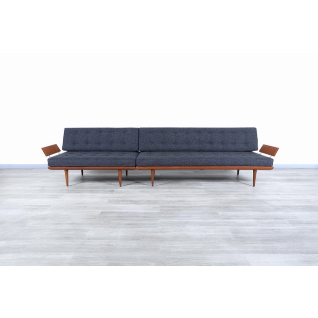 1950s 1950s Danish Modern Teak Sectional Sofa by Peter Hvidt- Set of 2 For Sale - Image 5 of 13