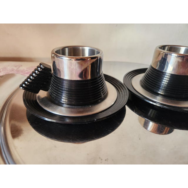 Italian Modern Espresso Cups by Carlo Giannini, 1970s, Set of 2 For Sale - Image 4 of 13