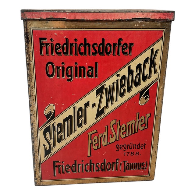 Rusk Tin from Stemler, Germany, 1920s For Sale