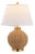 Nobuo 23" Rattan Table Lamp in Natural/Brass For Sale